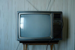 An old CRT television